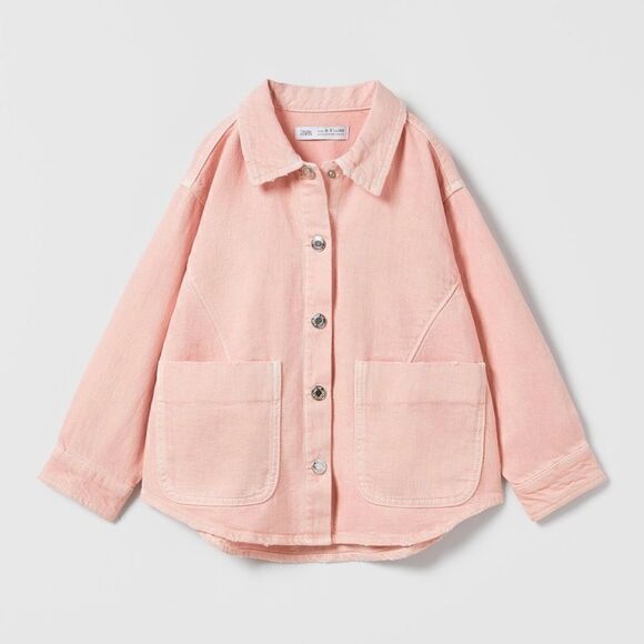 ZARA kids Patch Denim Overshirt - Picture 3 of 4